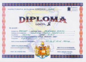 2015 - diploma baschet