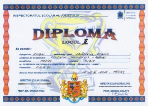 diploma fotbal